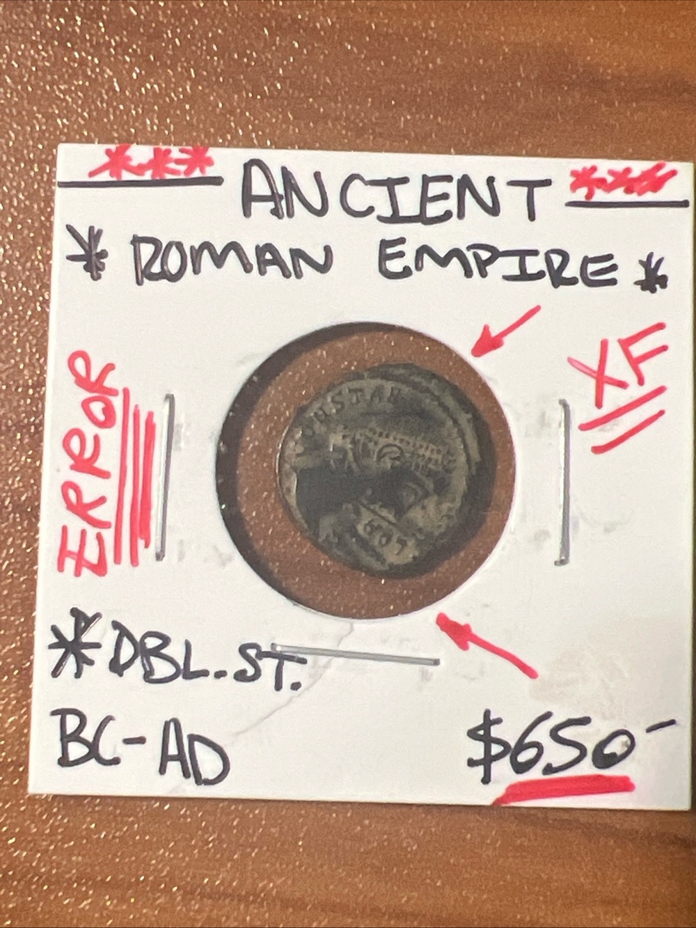CONSTANTINE I The Great Authentic Ancient Roman Coin LEGION WAR SOLDIERS Error